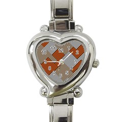 Abstract Pattern Line Art Design Decoration Heart Italian Charm Watch by Ravend