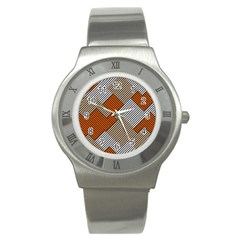 Abstract Pattern Line Art Design Decoration Stainless Steel Watch by Ravend