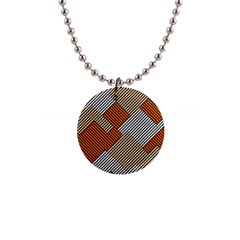 Abstract Pattern Line Art Design Decoration 1  Button Necklace by Ravend