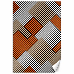 Abstract Pattern Line Art Design Decoration Canvas 24  X 36  by Ravend