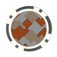 Abstract Pattern Line Art Design Decoration Poker Chip Card Guard by Ravend