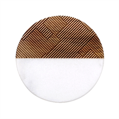 Abstract Pattern Line Art Design Decoration Classic Marble Wood Coaster (round)  by Ravend