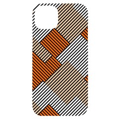 Abstract Pattern Line Art Design Decoration Iphone 14 Plus Black Uv Print Case by Ravend