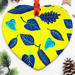 Sheets Pattern Picture Detail Heart Ornament (two Sides) by Ravend