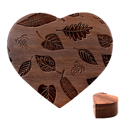 Sheets Pattern Picture Detail Heart Wood Jewelry Box