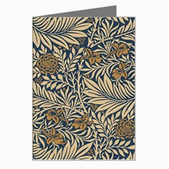 Brown Vintage Background Vintage Floral Pattern Greeting Card by Ndabl3x