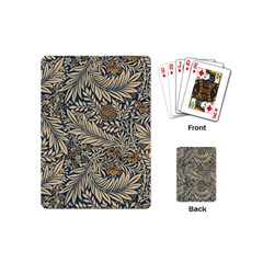 Brown Vintage Background Vintage Floral Pattern Playing Cards Single Design (mini)