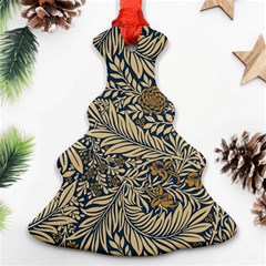 Brown Vintage Background Vintage Floral Pattern Ornament (christmas Tree) 