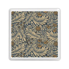 Brown Vintage Background Vintage Floral Pattern Memory Card Reader (square) by Ndabl3x