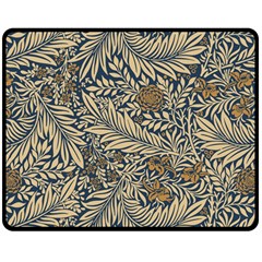 Brown Vintage Background Vintage Floral Pattern Two Sides Fleece Blanket (medium) by Ndabl3x