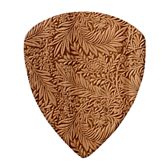 Brown Vintage Background Vintage Floral Pattern Wood Guitar Pick (set Of 10) by Ndabl3x