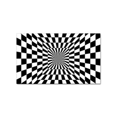 Optical-illusion-chessboard-tunnel Sticker (rectangular) by Bedest