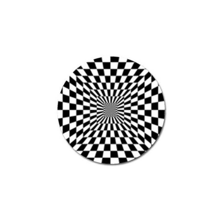 Optical-illusion-chessboard-tunnel Golf Ball Marker (4 pack)