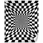 Optical-illusion-chessboard-tunnel Canvas 11  x 14  10.95 x13.48  Canvas - 1