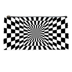 Optical-illusion-chessboard-tunnel Pencil Case by Bedest