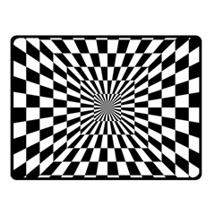 Optical-illusion-chessboard-tunnel Fleece Blanket (small) by Bedest