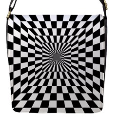 Optical-illusion-chessboard-tunnel Flap Closure Messenger Bag (s) by Bedest