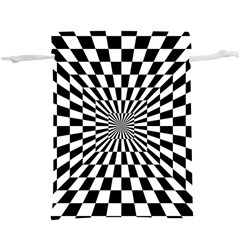 Optical-illusion-chessboard-tunnel Lightweight Drawstring Pouch (xl) by Bedest