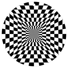 Optical-illusion-chessboard-tunnel Uv Print Acrylic Ornament Round by Bedest