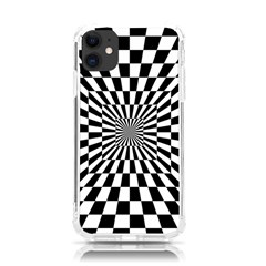 Optical-illusion-chessboard-tunnel Iphone 11 Tpu Uv Print Case by Bedest