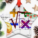 Mathematics Formula Physics School Ornament (Star) Front