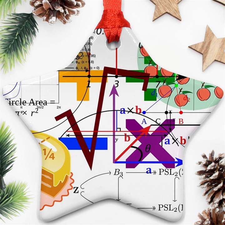 Mathematics Formula Physics School Ornament (Star)