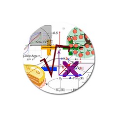 Mathematics Formula Physics School Magnet 3  (round) by Bedest