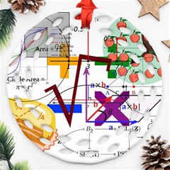 Mathematics Formula Physics School Round Filigree Ornament (two Sides) by Bedest