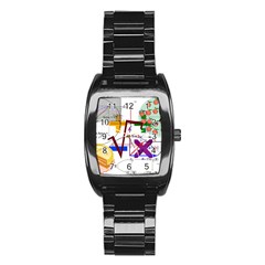 Mathematics Formula Physics School Stainless Steel Barrel Watch by Bedest