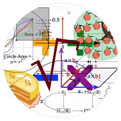 Mathematics Formula Physics School Uv Print Acrylic Ornament Round