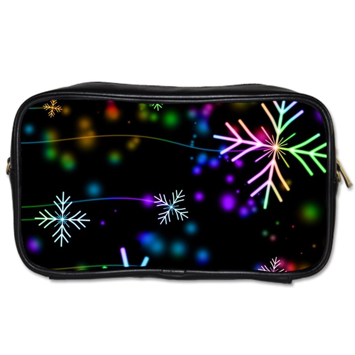 Snowflakes Snow Winter Christmas Toiletries Bag (One Side)