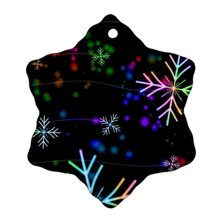 Snowflakes Snow Winter Christmas Ornament (Snowflake)