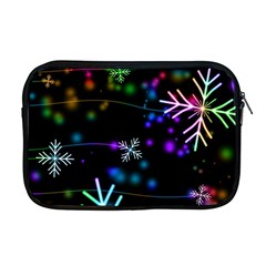 Snowflakes Snow Winter Christmas Apple Macbook Pro 17  Zipper Case by Bedest