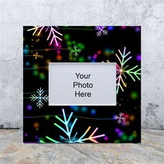 Snowflakes Snow Winter Christmas White Box Photo Frame 4  X 6  by Bedest