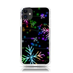 Snowflakes Snow Winter Christmas Iphone 11 Tpu Uv Print Case by Bedest