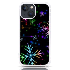 Snowflakes Snow Winter Christmas Iphone 13 Mini Tpu Uv Print Case by Bedest