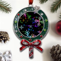 Snowflakes Snow Winter Christmas Metal X mas Lollipop With Crystal Ornament by Bedest