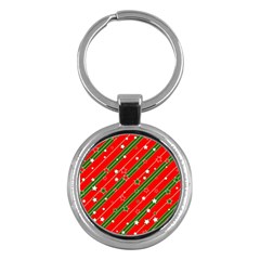 Christmas-paper-star-texture     - Key Chain (round) by Bedest