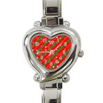 Christmas-paper-star-texture     - Heart Italian Charm Watch Front