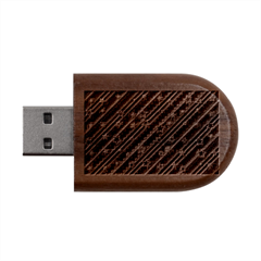 Christmas-paper-star-texture     - Wood Oval Usb Flash Drive by Bedest