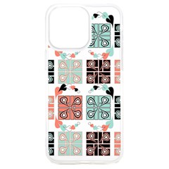 Mint Black Coral Heart Paisley Iphone 15 Plus Tpu Uv Print Case by Bedest