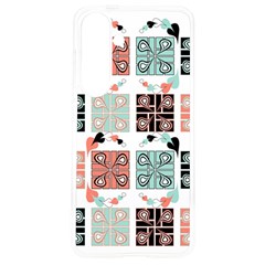 Mint Black Coral Heart Paisley Samsung Galaxy S24 6 2 Inch Tpu Uv Case by Bedest