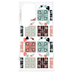 Mint Black Coral Heart Paisley Samsung Galaxy S24 Plus 6 7 Inch Tpu Uv Case by Bedest