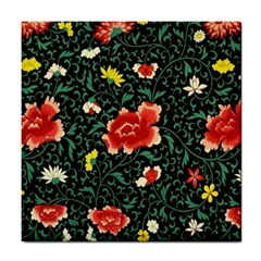 Background Vintage Japanese Design Tile Coaster by Bedest