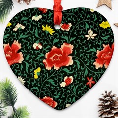 Background Vintage Japanese Design Ornament (heart)