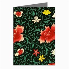 Background Vintage Japanese Design Greeting Cards (pkg Of 8)