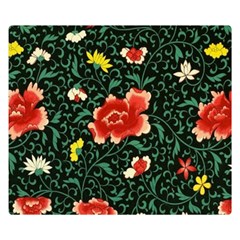 Background Vintage Japanese Design Premium Plush Fleece Blanket (small) by Bedest