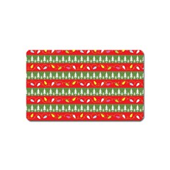 Christmas-papers-red-and-green Magnet (name Card)