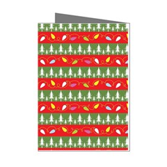 Christmas-papers-red-and-green Mini Greeting Cards (pkg Of 8)