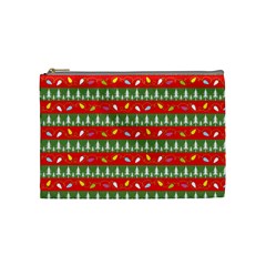 Christmas-papers-red-and-green Cosmetic Bag (medium) by Bedest